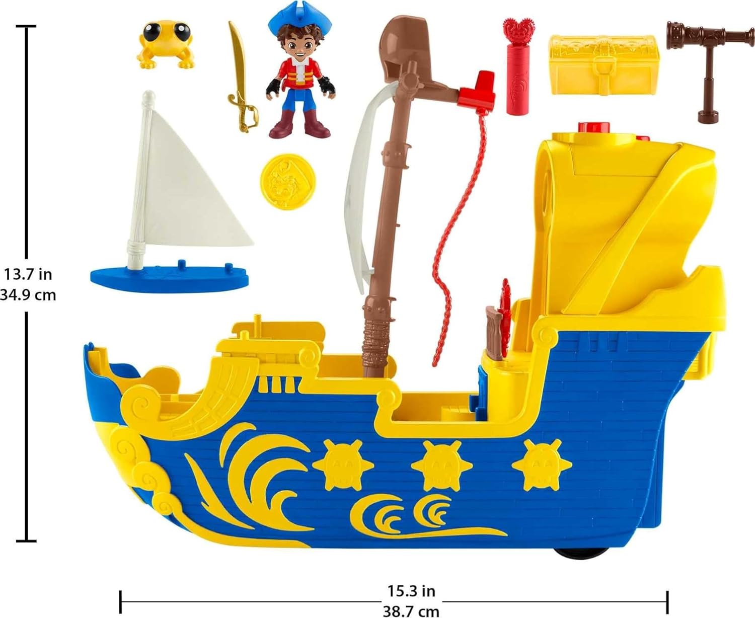Santiago of the Seas El Bravo Pirate Ship Playset – Lights & Sounds – Fisher-Price — image 5