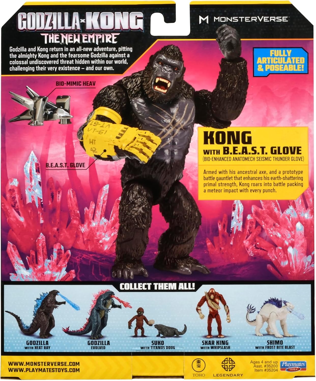 Godzilla x Kong The New Empire 6" Kong w/ B.E.A.S.T. Glove (HEAV) – Playmates Toys — image 5