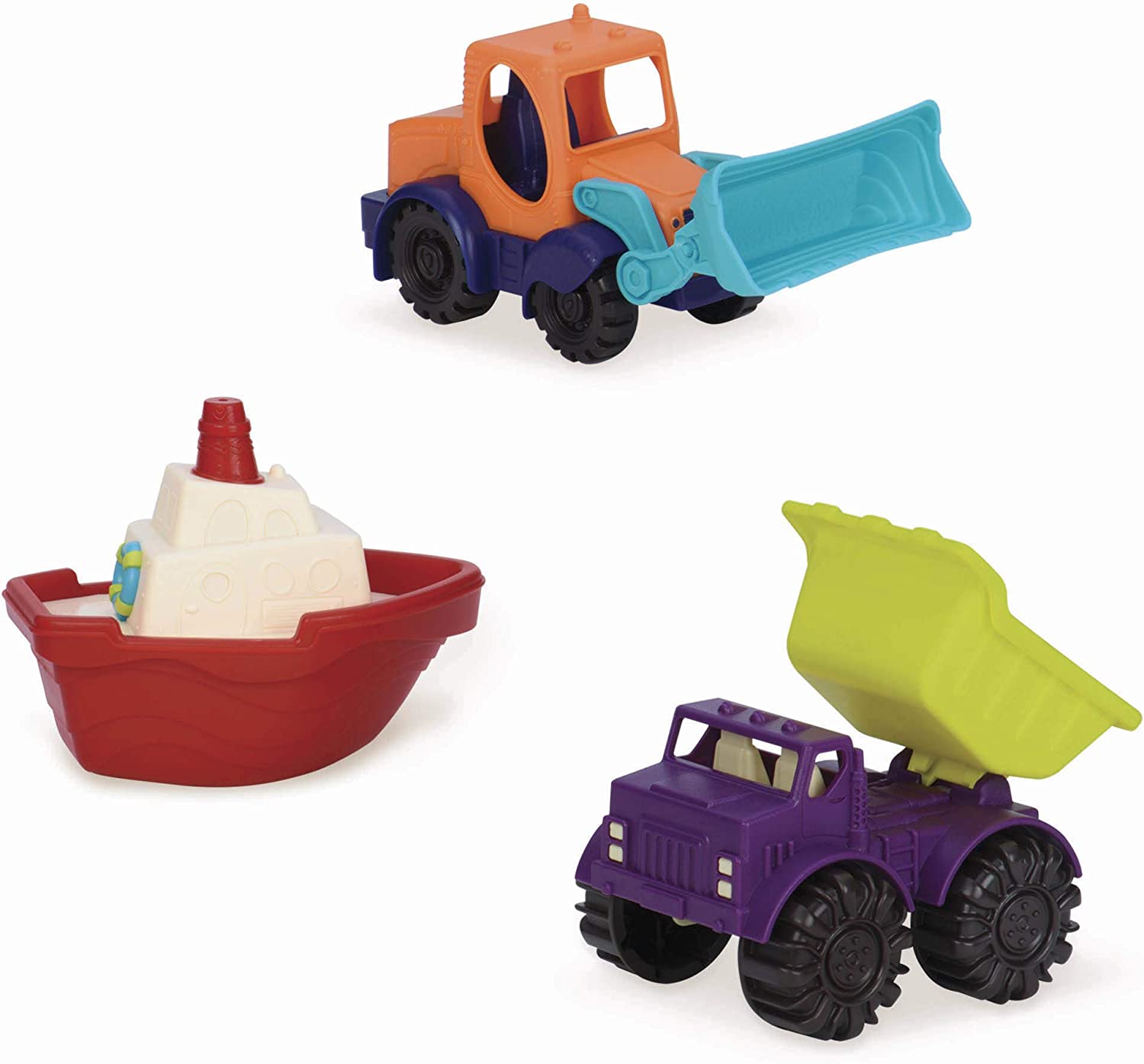B. Toys Loaders & Floaters 3-Piece Sand & Water Play Truck Set – Indoor & Outdoor Toys — image 4