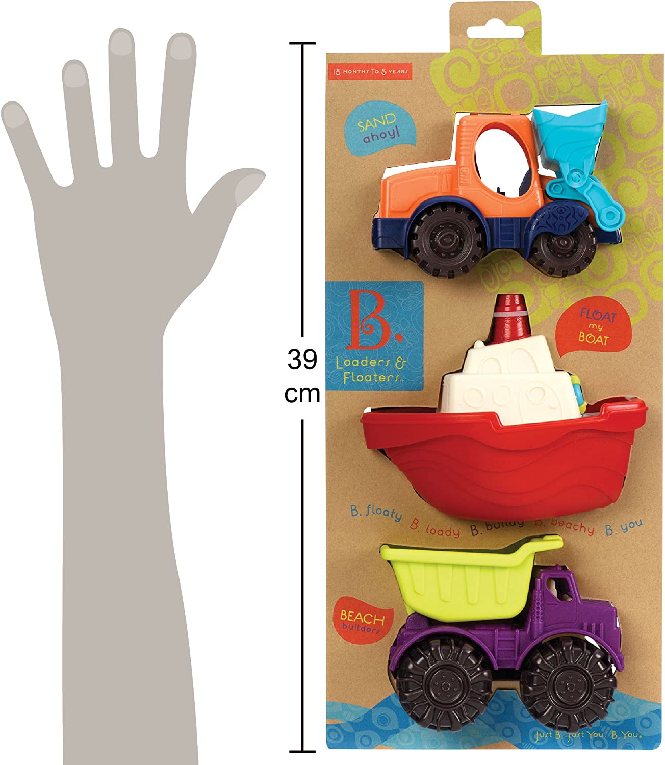 B. Toys Loaders & Floaters 3-Piece Sand & Water Play Truck Set – Indoor & Outdoor Toys — image 5