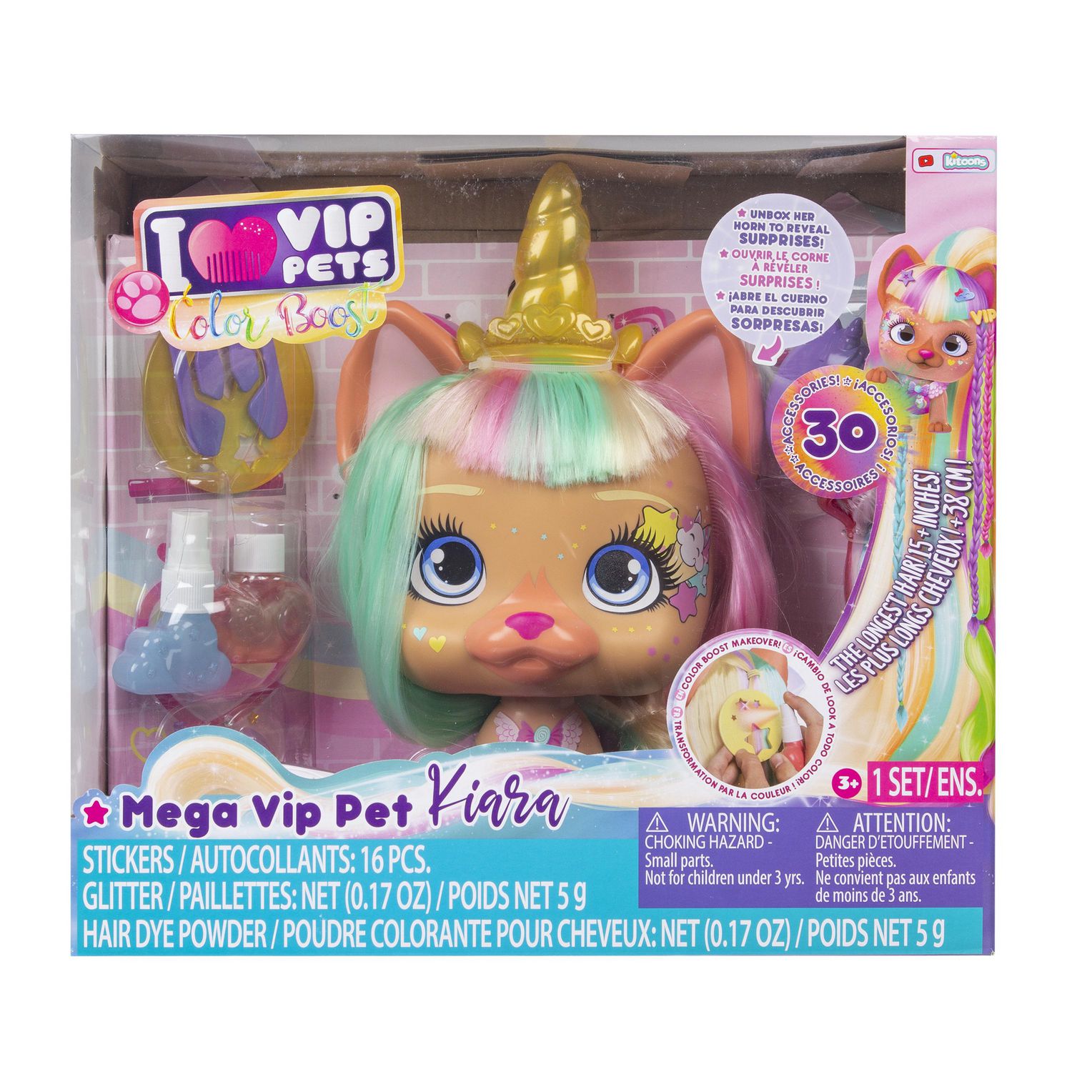 VIP Pets Color Boost Mega Kiara Styling Head with 30 Accessories