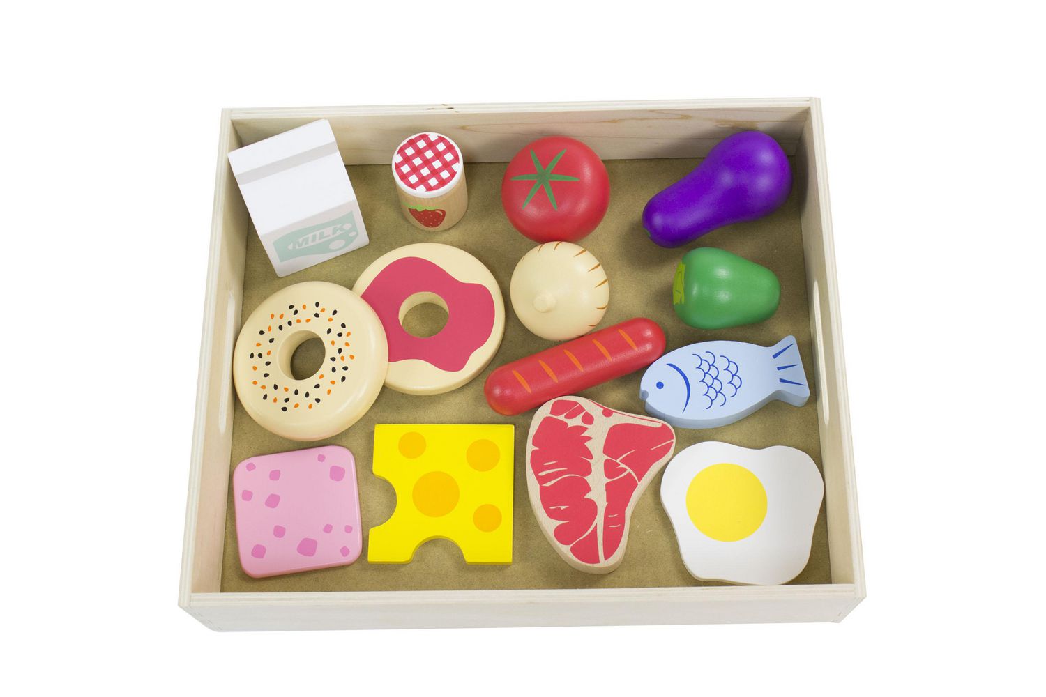 Spark Create Imagine 14-Piece Wooden Breakfast Food Playset with Tray